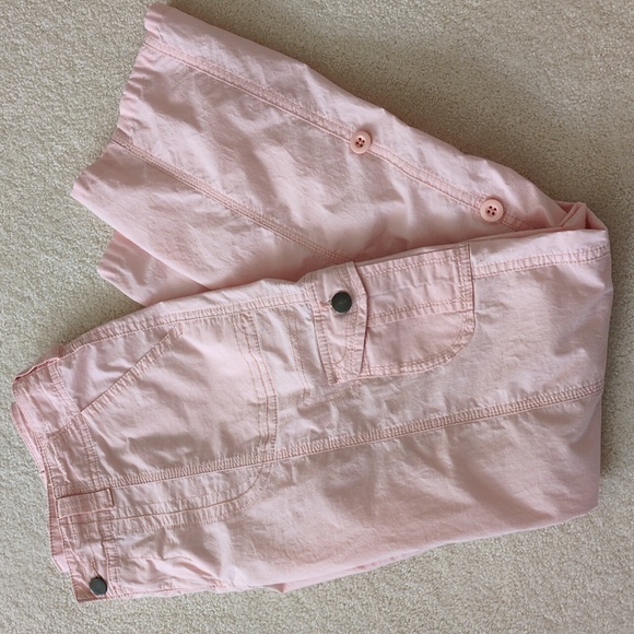 Boston Proper Pink Cargo Pants Roll Tabs Convertible 8 hem 30 Inseam - Picture 11 of 12